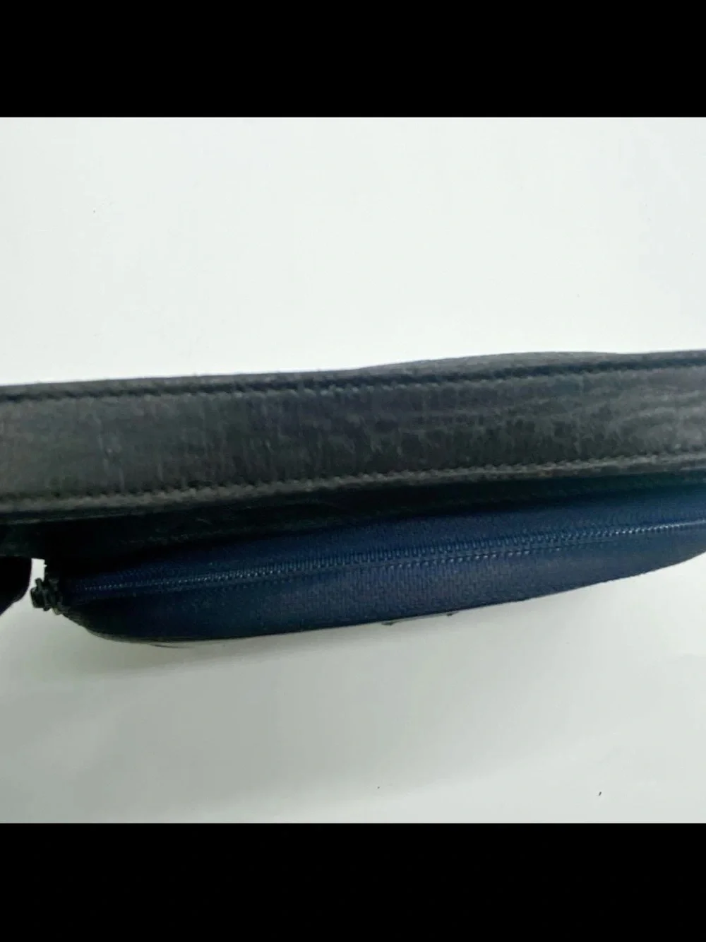 Dior Black Embossed Logo Shoulder Bag